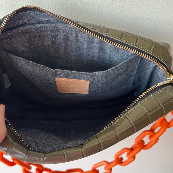 CLARE V Marisol Woven Patent Leather Crossbody Bag - Picture 5 of 9